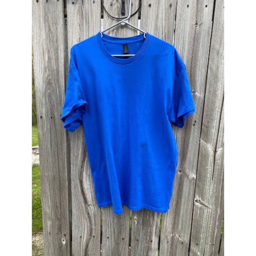 Gildan Heavy Cotton Royal Blue T-Shirt Mens XL Short Sleeve Crew Neck Solid Tee